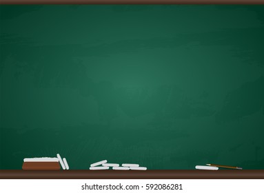 School Blackboard Chalk Pencil Stock Vector (royalty Free) 592086281 