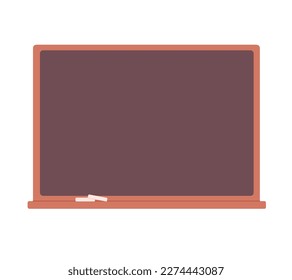 School blackboard with chalk pieces. Classroom, studying, learning concept. Vector illustration