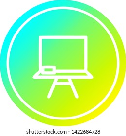 school blackboard circular icon with cool gradient finish