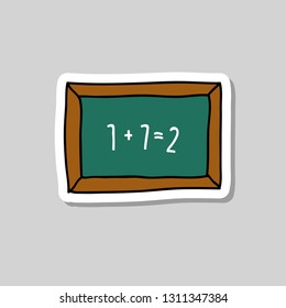 school blackboard doodle icon