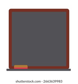Icono plano de pizarra de la escuela. Ilustración vectorial