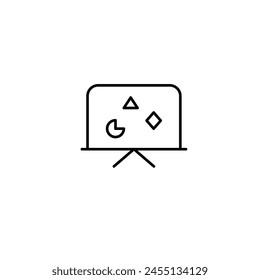 Icono de pizarra escolar Ilustración vectorial