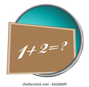 School blackboard icon. Vector illustration.