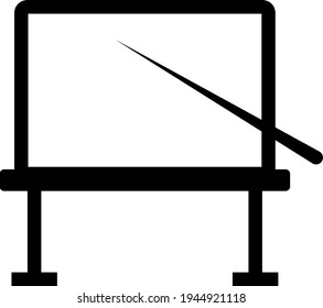 Pizarra escolar, ilustración, vector sobre fondo blanco