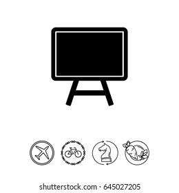 School Blackboard on Stand Icon