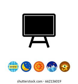 School Blackboard on Stand Icon