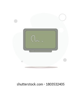 school blackboard vector flat illustration on white