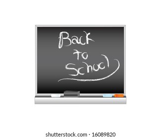 a school blackboard vector illustration celebrating the beginning of the school year