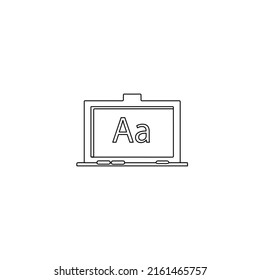 school blackboard vector type icon