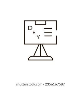 school blackboard vector type icon