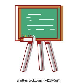 school blackboard with wood frame design