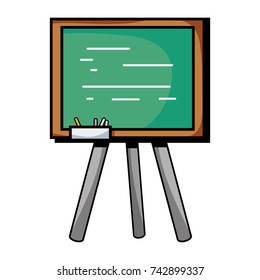 school blackboard with wood frame design