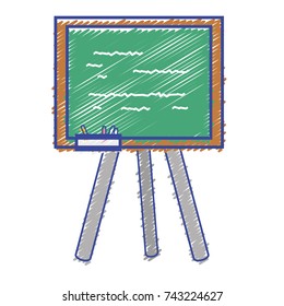 school blackboard with wood frame design