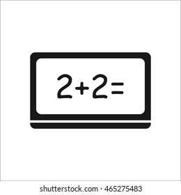 School board 2 2 symbol sign simple icon on background