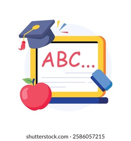 School Board Concepts Style illustrations. EPS 10 File stock illustration