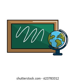 school board with earth planet desk