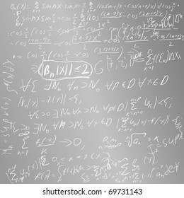 School board with formulas and schedules on algebra. EPS 8 A vector background.