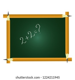 School board framed with pencils. Vector illustration.