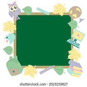 school board globe owl ruler pencil backpack