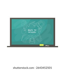 Icono de la junta escolar sobre fondo blanco. Regreso a la escuela. Educación, conocimiento.