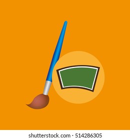 school board icon puzzle brush design vector illustration eps 10