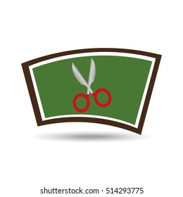school board icon scissors design vector illustration eps 10