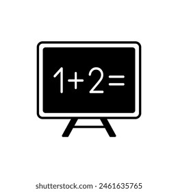 Icono de la junta escolar Ilustración vectorial. Pizarra sobre fondo aislado. Concepto de signo de ecuación.