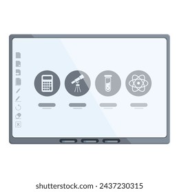 School board learning icon cartoon vector. Media visual. Operator contact