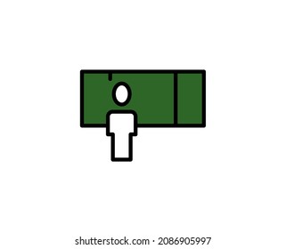 Icono de la línea del tablero escolar. Símbolo de esquema de alta calidad para diseño web o aplicación móvil. Firma de línea delgada para el logotipo de diseño. Pictograma de contorno de color sobre fondo blanco