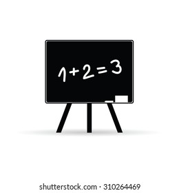 school board with numbers black vector