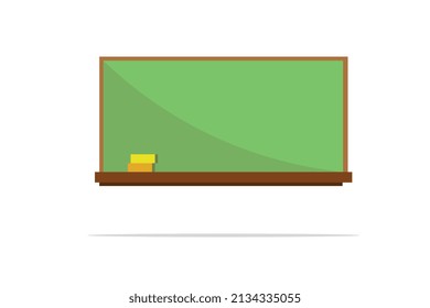 School board on a white background with a shadow below, a modern cartoon illustration for commercial use.