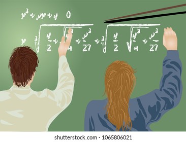 school board and pupils in classroom