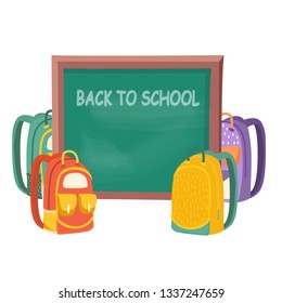 school board and school supplies, school illustrations
