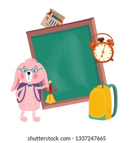 school board and school supplies, school illustrations