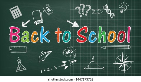 School board with the text Back to School. Eps 10 vector file.
