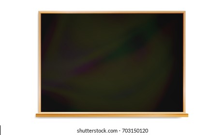 School Board Vector. Isolated On White Background. Wooden Frame. Realistic Illustration