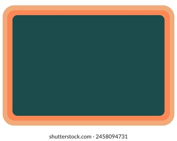 The school board with wooden frame isolated on white background.