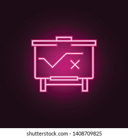 School boards neon icon. Elements of web set. Simple icon for websites, web design, mobile app, info graphics