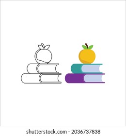 School Book Bundling Icon Illustration