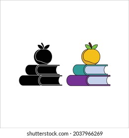 School Book Bundling Icon Illustration 