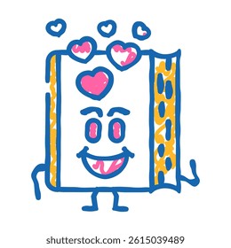 school book character doodle icon sketch vector. school book character sign. isolated symbol illustration