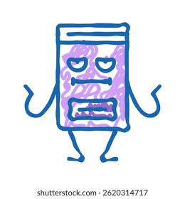 school book character doodle icon sketch vector. school book character sign. isolated symbol illustration