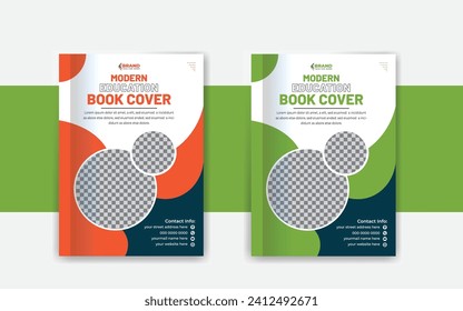 School book cover design template