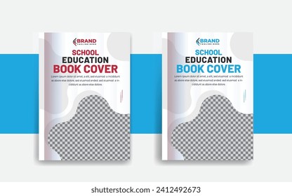 School book cover design template