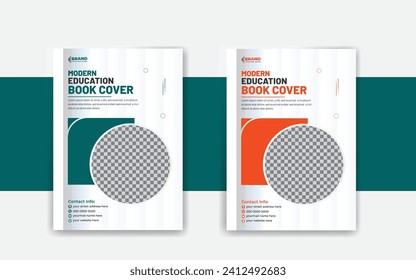 Plantilla de diseño de portada de libros escolares