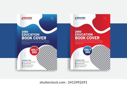 School book cover design template
