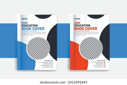Plantilla de diseño de portada de libros escolares