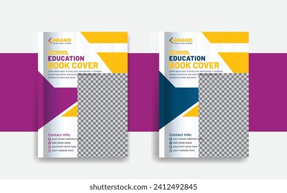 School book cover design template