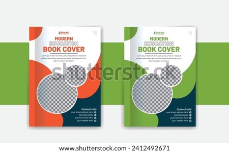School book cover design template