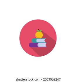 school book flat icon illustration